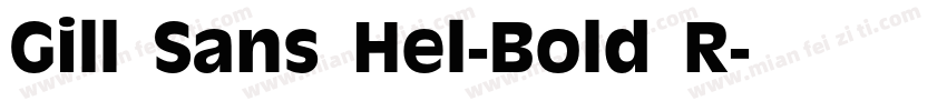 Gill Sans Hel-Bold R字体转换